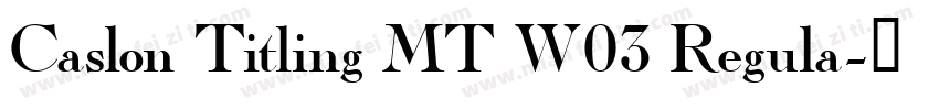 Caslon Titling MT W03 Regula字体转换